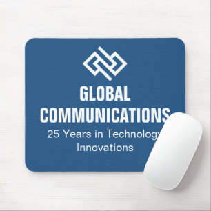 Custom Blue Cyber Technology Computer Company  Mouse Pad
