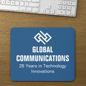 Custom Blue Cyber Technology Computer Company  Mouse Pad