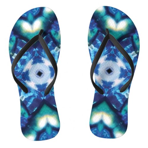 Custom blue flip flops