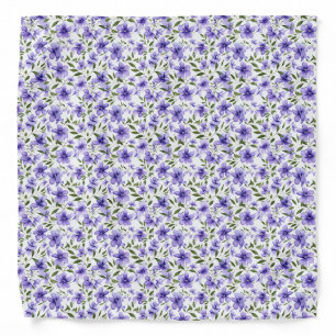 Custom Blue Floral Dog Bandana