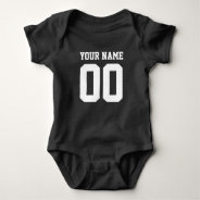 Custom Blue Football Jersey Number Baby Bodysuit at Zazzle