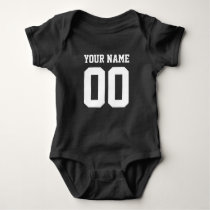 Custom blue football jersey number baby bodysuit Custom blue football jersey number baby bodysuit
