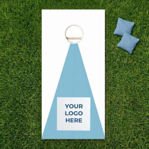 Custom Blue Geometric Chevron Cornhole board Set