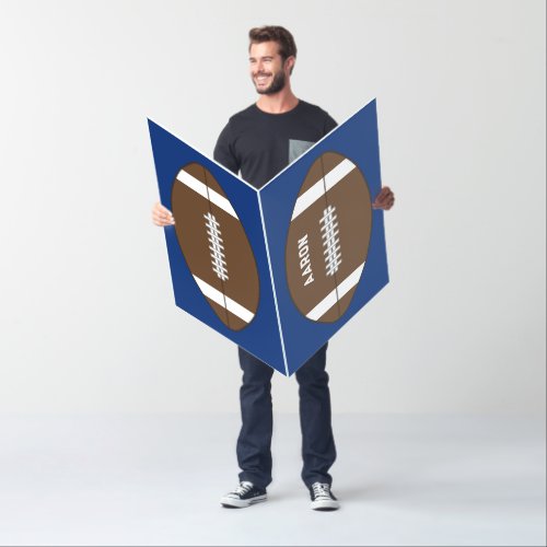 Custom Blue Giant Football Birthday Card