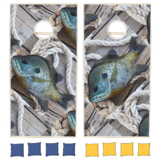 Custom  Blue gill Fisherman's cornhole set