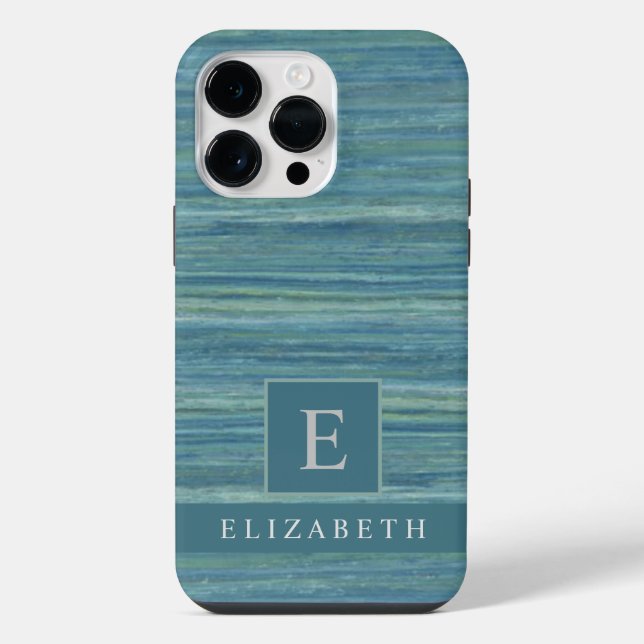 Custom Blue Gray Marble Stripes  Iphone Case (Back)