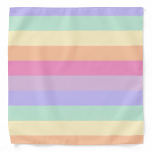 Custom Blue Green Pink Purple Yellow Stripes Bandana