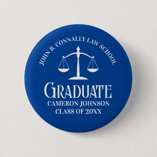 Custom Blue Law School Graduation Keepsake