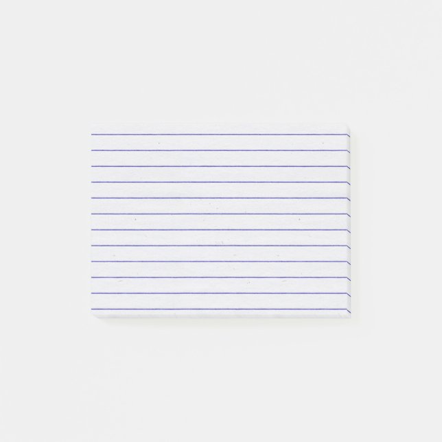 Custom Blue Lines Notebook Paper Sticky Notes (Front)