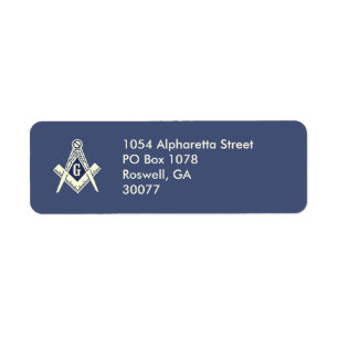 Custom Blue Lodge Mailing Labels