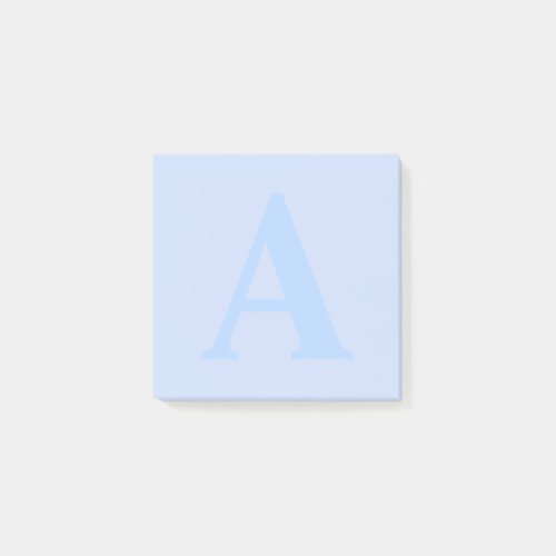 Custom Blue Monogram Letter Notepad
