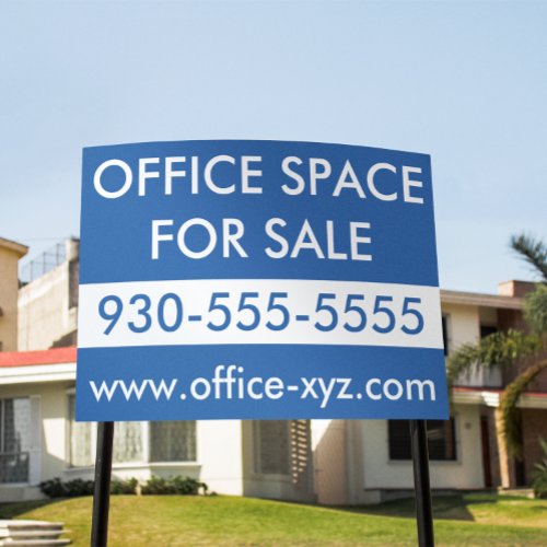 Custom Blue Office for Sale Commercial Real Estate Sign
