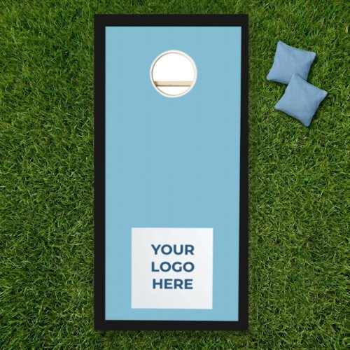 Custom Blue Outlined Cornhole board Set
