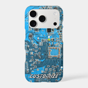 Custom Blue PCB Circuit Board for IT Pros 2 iPhone 17 Pro Case