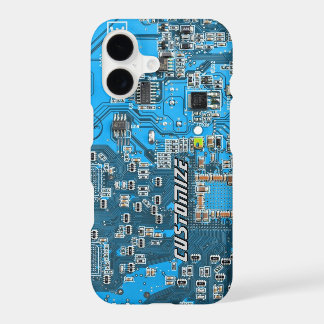 Custom Blue PCB Circuit Board for IT Pros 2 iPhone 17 Case