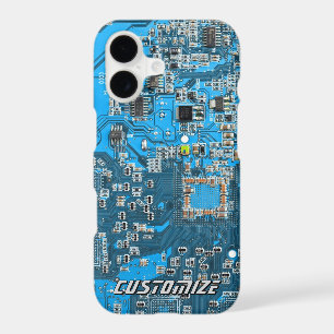 Custom Blue PCB Circuit Board for IT Pros 2 iPhone 17 Case
