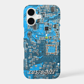 Custom Blue PCB Circuit Board for IT Pros 2 iPhone 17 Case
