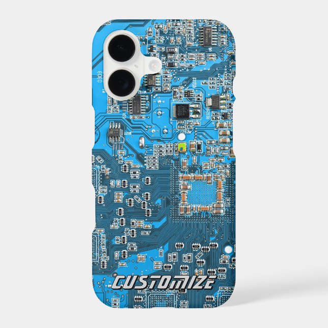 Custom Blue PCB Circuit Board for IT Pros 2 Case-Mate iPhone Case (Back)