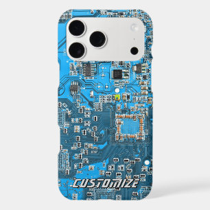 Custom Blue PCB Circuit Board for IT Pros 2 iPhone 17 Pro Max Case