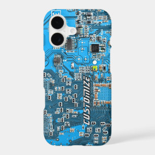 Custom Blue PCB Circuit Board for IT Pros 2 iPhone 17 Case