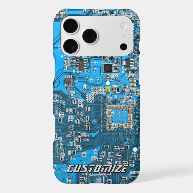 Custom Blue PCB Circuit Board for IT Pros 2 Iphone Case (Back)