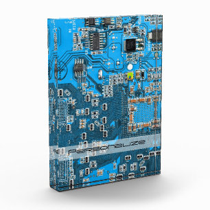 Custom Blue PCB Circuit Board for IT Pros Acrylic Award