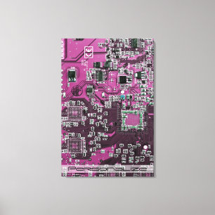 Custom Blue PCB Circuit Board for IT Pros Canvas Print