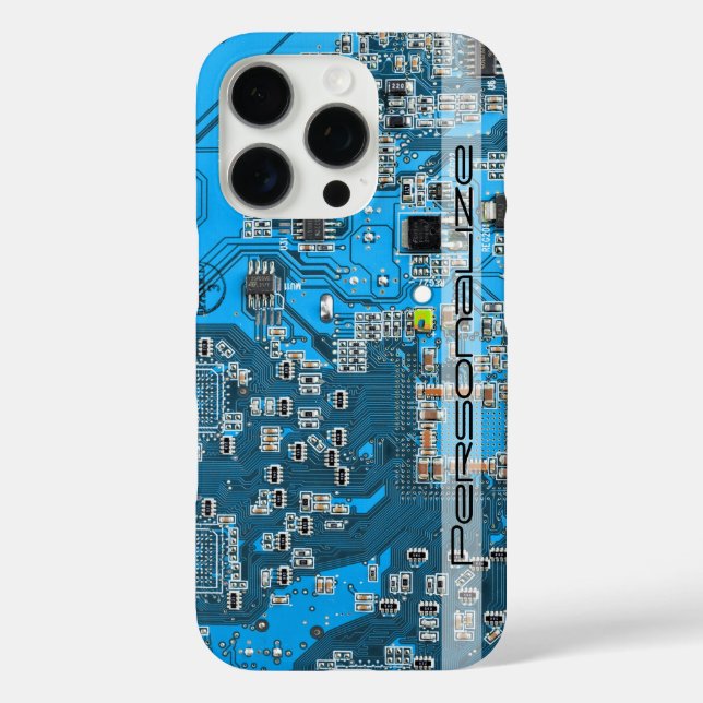 Custom Blue PCB Circuit Board for IT Pros Case-Mate iPhone Case (Back)