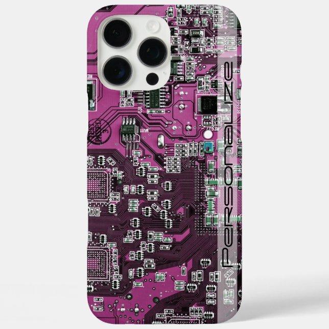 Custom Blue PCB Circuit Board for IT Pros Case-Mate iPhone Case (Back)