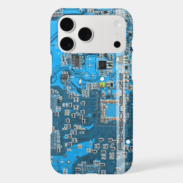 Custom Blue PCB Circuit Board for IT Pros Case-Mate iPhone Case (Back)