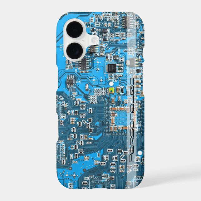Custom Blue PCB Circuit Board for IT Pros Case-Mate iPhone Case (Back)