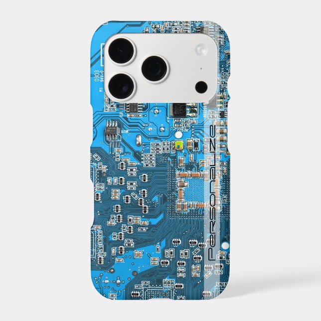 Custom Blue PCB Circuit Board for IT Pros Case-Mate iPhone Case (Back)