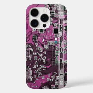 Custom Blue PCB Circuit Board for IT Pros iPhone 16 Pro Case