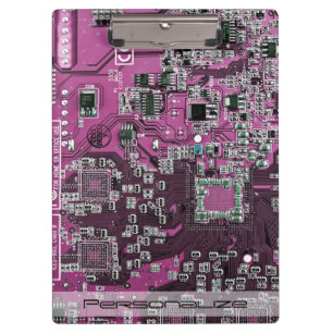 Custom Blue PCB Circuit Board for IT Pros Clipboard