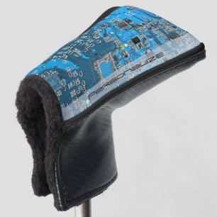 Custom Blue PCB Circuit Board for IT Pros Golf Head Cover