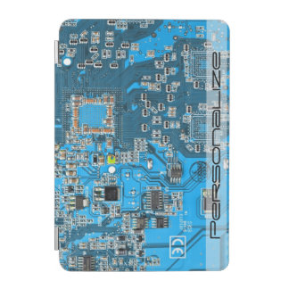 Custom Blue PCB Circuit Board for IT Pros iPad Mini Cover