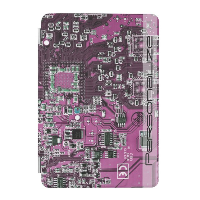 Custom Blue PCB Circuit Board for IT Pros iPad Mini Cover (Front)