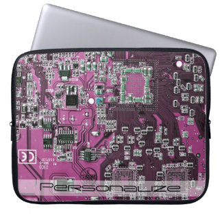 Custom Blue PCB Circuit Board for IT Pros Laptop Sleeve