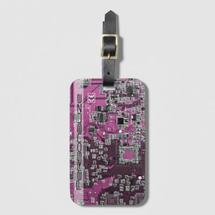 Custom Blue PCB Circuit Board for IT Pros Luggage Tag