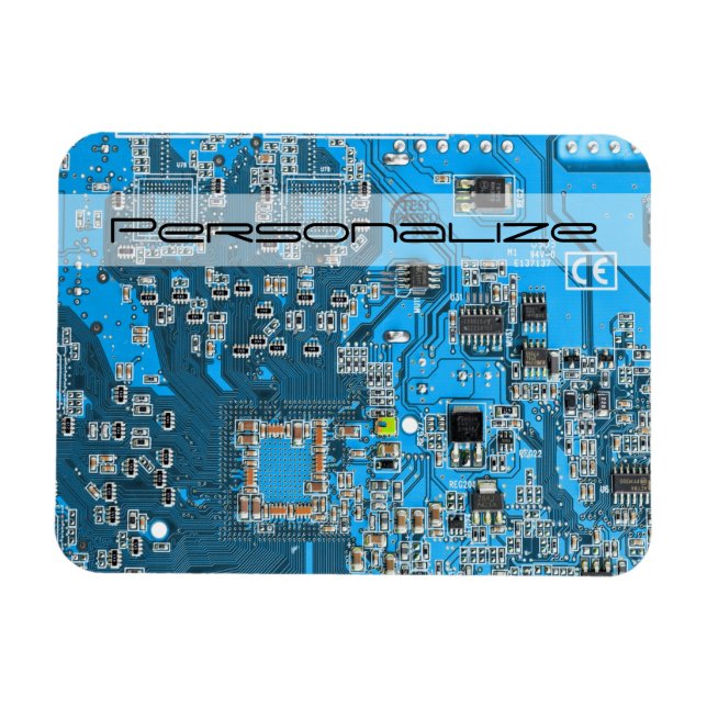 Custom Blue PCB Circuit Board for IT Pros Magnet (Horizontal)