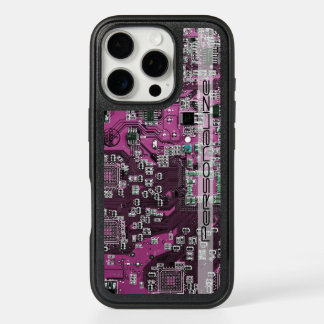 Custom Blue PCB Circuit Board for IT Pros iPhone 16 Pro Case
