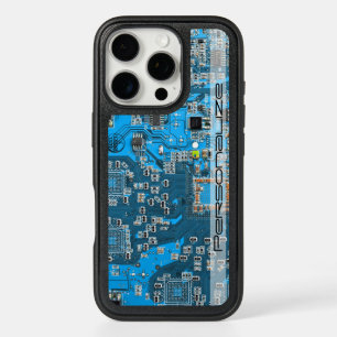 Custom Blue PCB Circuit Board for IT Pros iPhone 16 Pro Case