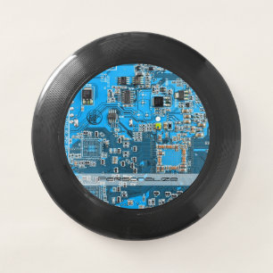 Custom Blue PCB Circuit Board for IT Pros Wham-O Frisbee