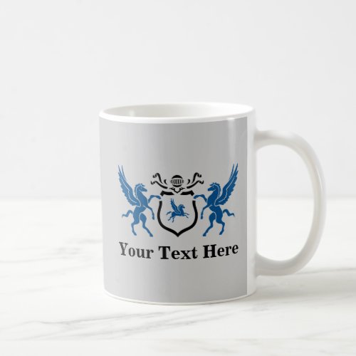 Custom Blue Pegasus Coffee Mug