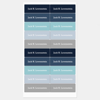 Custom Blue Personalized Name School Waterproof  Kids' Labels