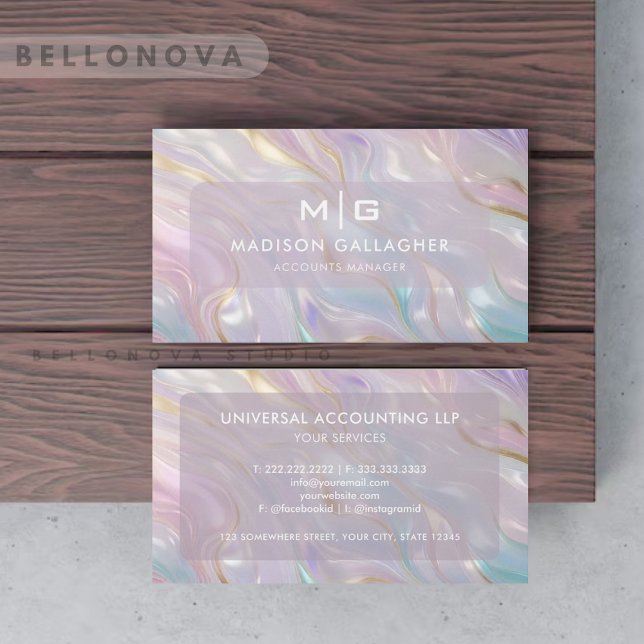 Custom Blue Pink Gold Glitter Professional Business Card (Custom Blue Pink Gold Glitter Professional Business Card)