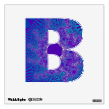 Custom Blue Purity Sunburst Letter B Decal
