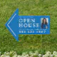 Custom Blue Real Estate Open House Arrow Yard Sign Zazzle Custom Blue Real Estate Open House Arrow Yard Sign Zazzle