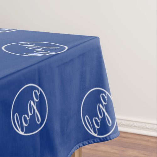 Custom Blue Restaurant Trade Show Logo Business Tablecloth