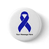 Custom Blue Ribbon Colon Cancer Awareness Button